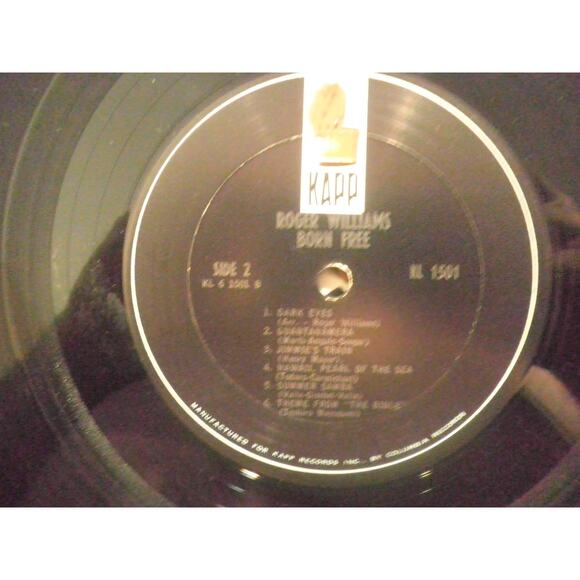 Roger Williams – Born Free, LP Album, 1966 KL-1501 Kapp Records + Free Ship - Picture 3 of 4